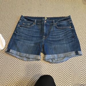 Cuffed Jean shorts